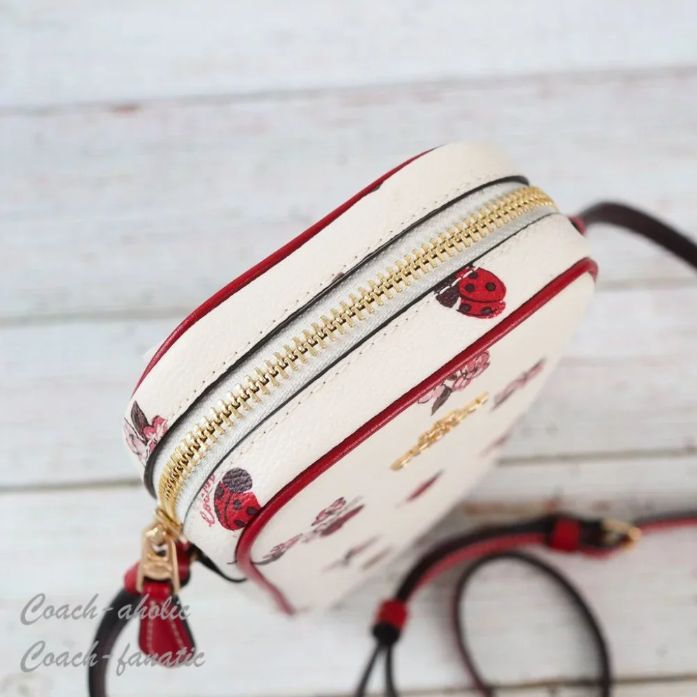 NWT Coach North South Zip Phone Crossbody With Ladybug Floral Print - Picture 9 of 12